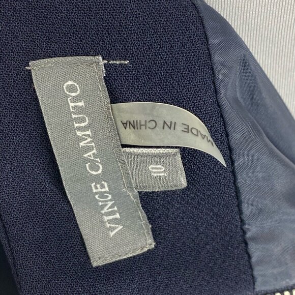 Vince Camuto Women's NWT Blue A-Line Old Money Luxury Mini‎ Skirt 10/W32 - Picture 5 of 6